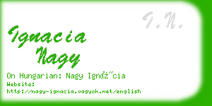 ignacia nagy business card